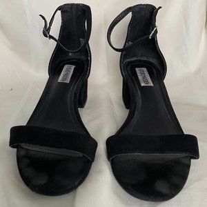 IRENEEW Black Suede Block Heel (7.5) | Steve Madden, Used